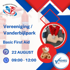 Basic First Aid At Vereeniging/Vanderbijlpark 22 August 2026 at 09:00-12:00